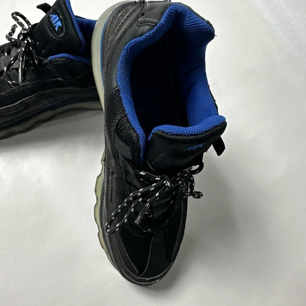Nike Air Max 97 Triple Black And Blue Mens Size 9 2010 397252-041 Sneaker